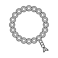 mantra beads mala icon, mantra beads mala line art - simple line art of mantra beads mala, perfect for mantra beads mala logos and icons