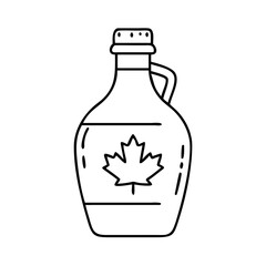 maple syrup bottle icon, maple syrup bottle line art - simple line art of maple syrup bottle, perfect for maple syrup bottle logos and icons
