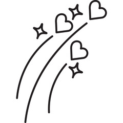 Obraz premium Shooting Hearts Doodle