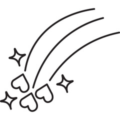  Shooting Hearts Doodle