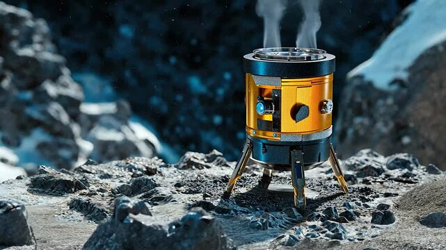Martian lander heats up on alien landscape