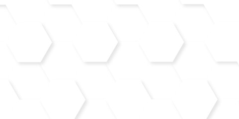 	
Seamless creative geometric Pattern of white hexagon white abstract hexagon wallpaper or background. 3D Futuristic abstract honeycomb mosaic white background. white hexagon geometric texture.