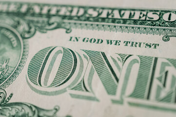 Porträt auf der 1 US Dollar Banknote