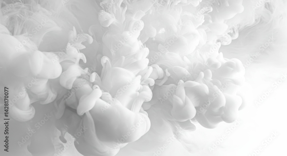 Aufkleber abstract image of billowing white smoke creating a soft and dreamy cloud like atmosphere effect