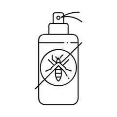 mosquito repellent icon, mosquito repellent line art - simple line art of mosquito repellent, perfect for mosquito repellent logos and icons