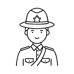 mountie royal canadian mounted police icon