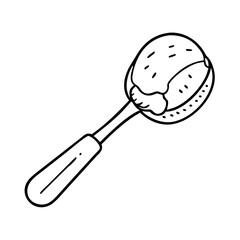 neapolitan scoop icon, neapolitan scoop line art - simple line art of neapolitan scoop, perfect for neapolitan scoop logos and icons