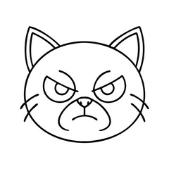 orange tabby icon, orange tabby line art - simple line art of orange tabby, perfect for orange tabby logos and icons