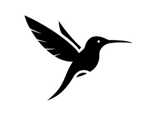 Solid Black Background for Design Purposes . A completely black image ideal for showcasing graphic elements, text overlays, or as a backdrop for presentations or websites of humming bird logo design .