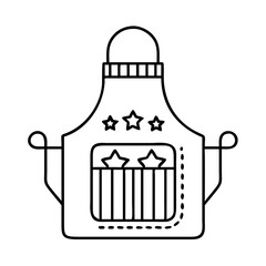 patriotic apron icon, patriotic apron line art - simple line art of patriotic apron, perfect for patriotic apron logos and icons