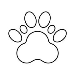Obraz premium paw print icon, paw print line art - simple line art of paw print, perfect for paw print logos and icons