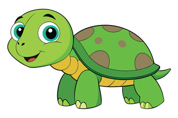 Illustration of Cute Turtle animal on white