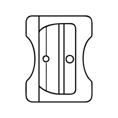 pencil sharpener icon, pencil sharpener line art - simple line art of pencil sharpener, perfect for pencil sharpener logos and icons