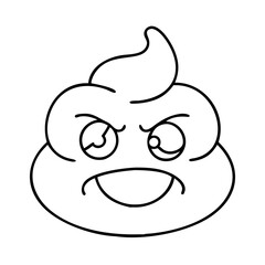 po op emoji icon, po op emoji line art - simple line art of po op emoji, perfect for po op emoji logos and icons