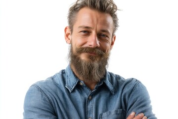 Obraz premium Bearded Man Smiling Portrait