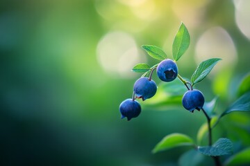 Fresh blueberries on a branch (2)