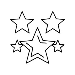 Fototapeta premium red white and blue stars icon, red white and blue stars line art - simple line art of red white and blue stars, perfect for red white and blue stars logos and icons