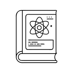 science textbook icon, science textbook line art - simple line art of science textbook, perfect for science textbook logos and icons