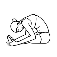 seated forward bend paschimottanasana icon