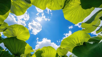 A Lotus Leaf Beneath the Endless Sky