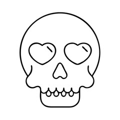 skull icon, skull line art - simple line art of skull, perfect for skull logos and icons