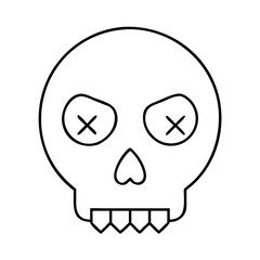 skull icon, skull line art - simple line art of skull, perfect for skull logos and icons