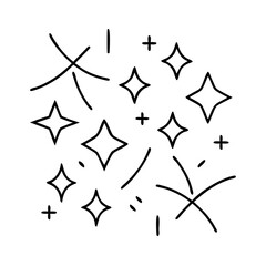 sparkles icon, sparkles line art - simple line art of sparkles, perfect for sparkles logos and icons