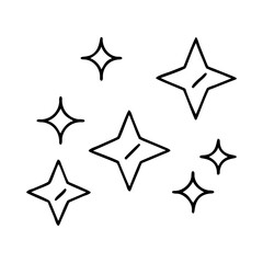 sparkles icon, sparkles line art - simple line art of sparkles, perfect for sparkles logos and icons