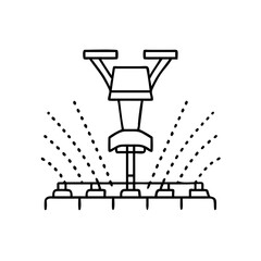 sprinkler icon, sprinkler line art - simple line art of sprinkler, perfect for sprinkler logos and icons
