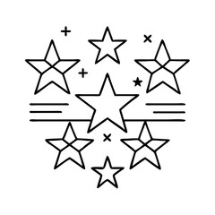 Obraz premium stars and stripes icon, stars and stripes line art - simple line art of stars and stripes, perfect for stars and stripes logos and icons