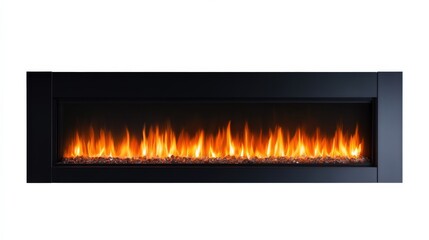 Modern Electric Fireplace with Ambient Flame Effect
