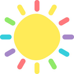 Colorful sun kids