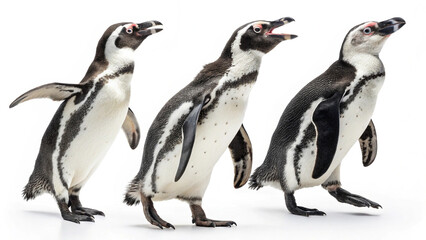 Obraz premium Cartoon Penguin White Background 