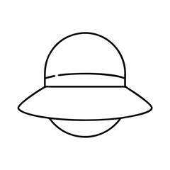 sun hat icon, sun hat line art - simple line art of sun hat, perfect for sun hat logos and icons