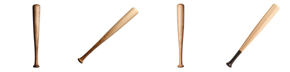 Obraz premium Wooden baseball bats for sports and recreation