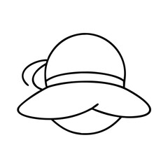 sun hat icon, sun hat line art - simple line art of sun hat, perfect for sun hat logos and icons
