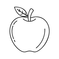 teacher s apple icon, teacher s apple line art - simple line art of teacher s apple, perfect for teacher s apple logos and icons