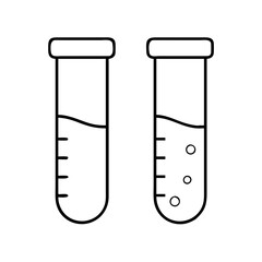 test tube icon, test tube line art - simple line art of test tube, perfect for test tube logos and icons