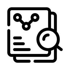 Predictive analytics line icon