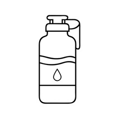 water bottle icon, water bottle line art - simple line art of water bottle, perfect for water bottle logos and icons