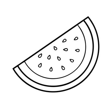 recommend clip art: watermelon slice icon, watermelon slice line art - simple line art of watermelon slice, perfect for watermelon slice logos and icons