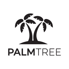 Fototapeta premium Palm Tree Silhouette Design Vector