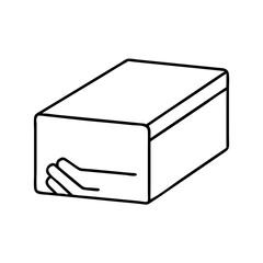 yoga block icon, yoga block line art - simple line art of yoga block, perfect for yoga block logos and icons