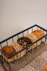 Some Soft Breads With Various Flavors Look Very Neat. Looks Very Aesthetic And Appetizing.