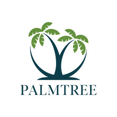 Naklejka premium Palm Tree Silhouette Design Vector