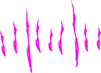 soundwave icon in doodle style. purple line scribble icon