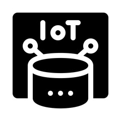 IoT and Big Data glyph icon
