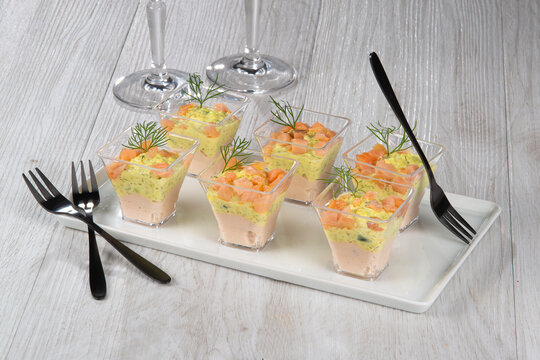 Verrine traiteur crevette