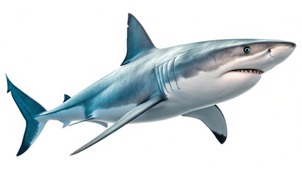 Naklejka premium Shark Image on White Background 