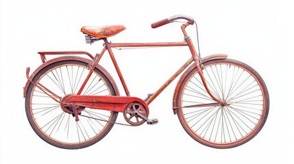 Fototapeta premium Vintage Bike with Modern Upgrades on Isolated Background